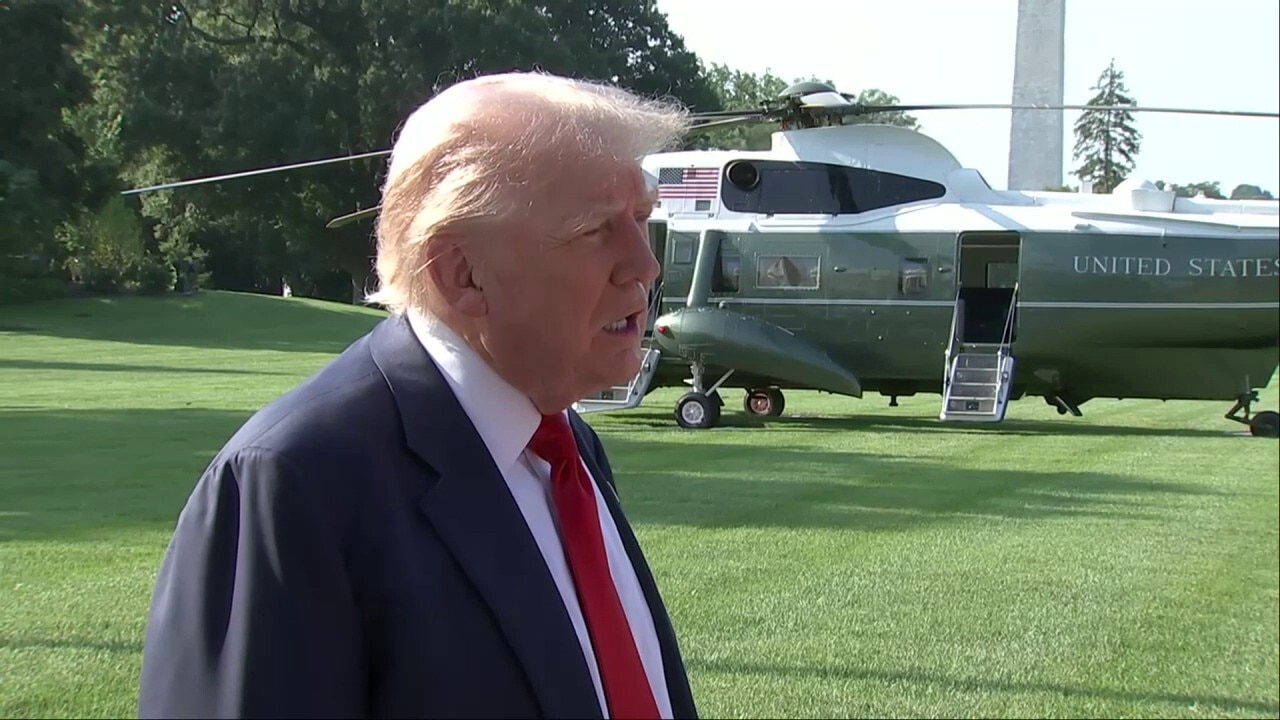 Trump tells reporters to look at Clinton, former Treasury Secretary Larry Summers when asked about Epstein