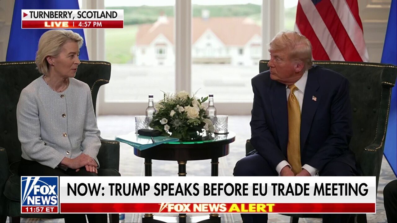 Trump boasts US is the ‘hottest country in the world’ during meeting with European Commission president