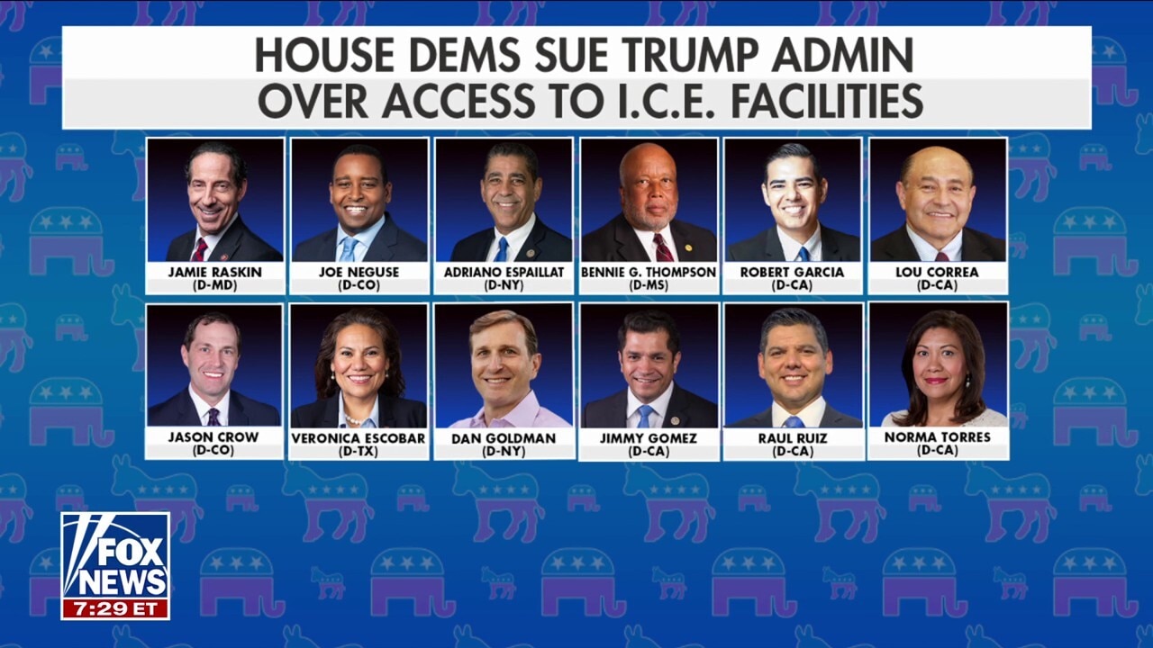Democrats sue Trump administration over ICE facility access policies
