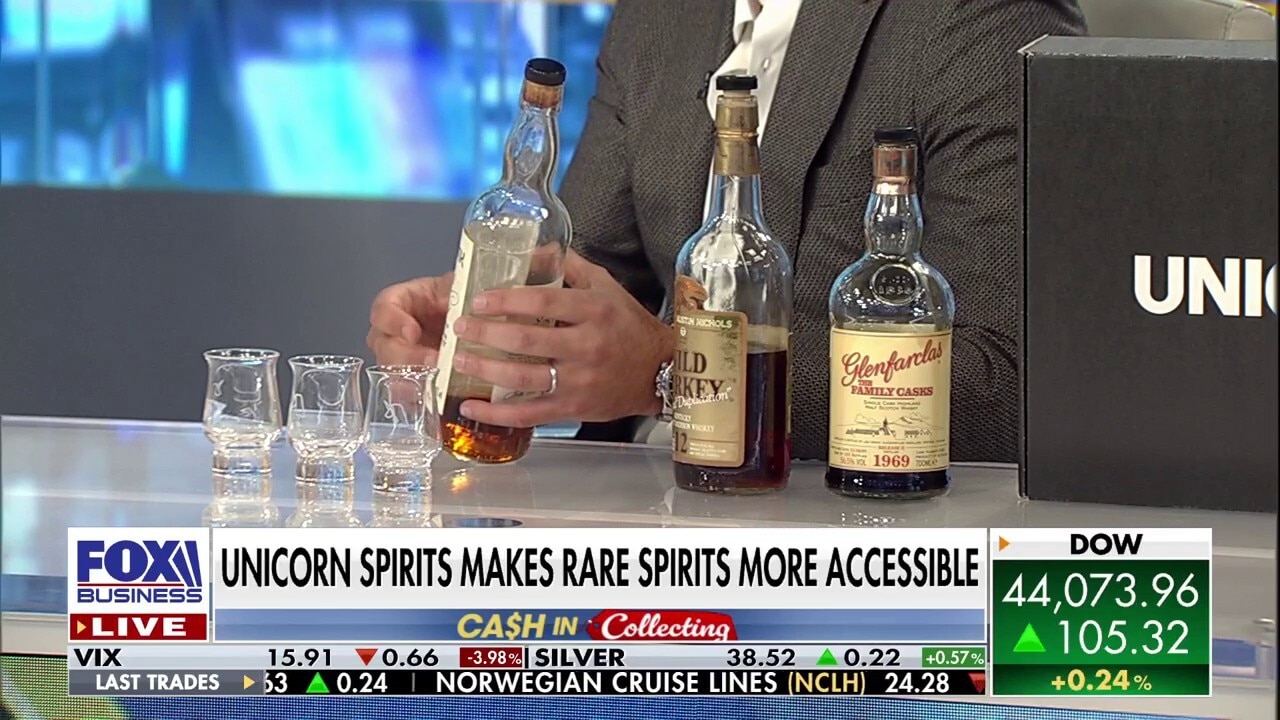 Unicorn Auctions CEO brings $2K bottle of alcohol to ‘Varney & Co.’