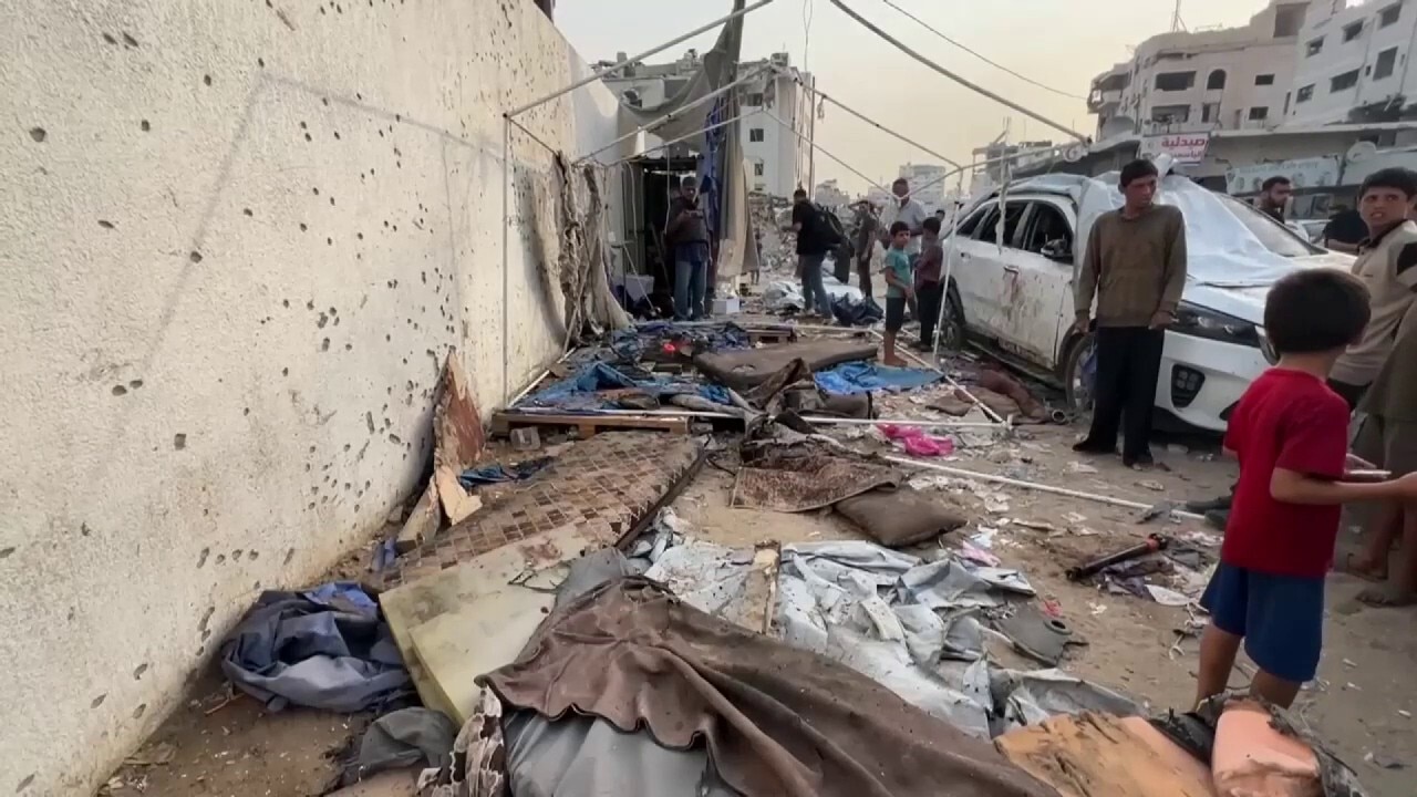 Aftermath of Israeli airstrike that killed Al Jazeera journalist and his colleagues