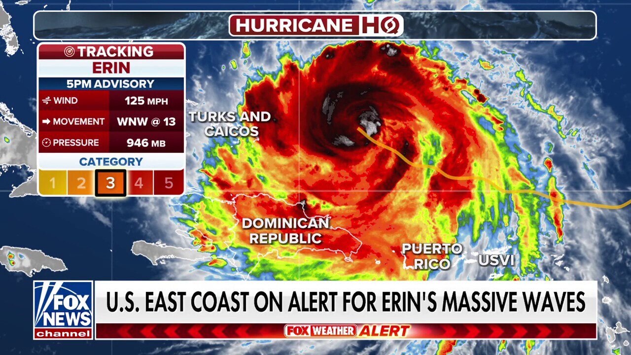 East Coast on alert for effects of Hurricane Erin