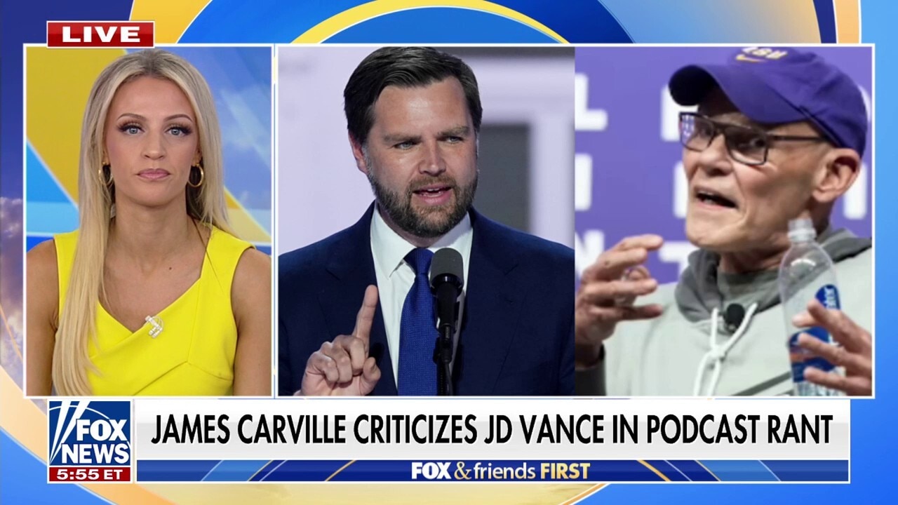 James Carville lashes out at JD Vance over latest vacation