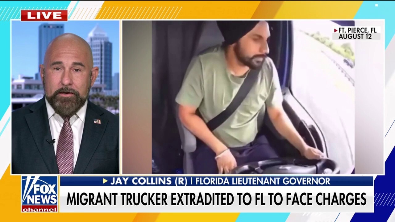 Migrant truck driver 'showed no remorse' during extradition flight, Florida lieutenant governor says