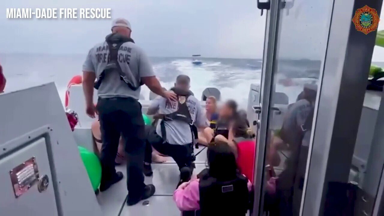 Eight boaters rescued from rough waters in Florida on Saturday