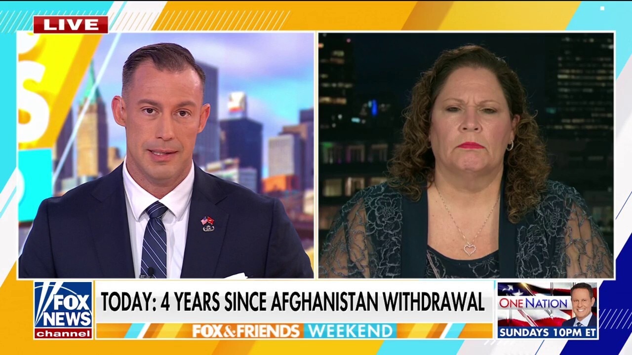 Gold Star mom honors son killed in Afghanistan withdrawal as Trump reflects on US exit