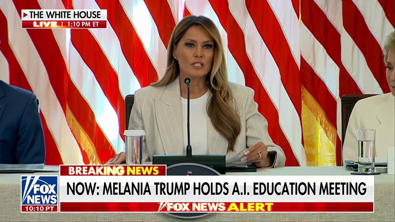 First lady Melania Trump urges parents to prepare children as AI grows and evolves
