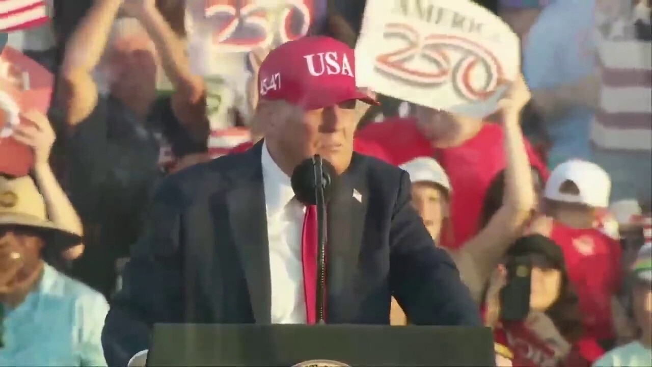 Trump launches the nation's birthday celebration at the Salute to America event in Iowa