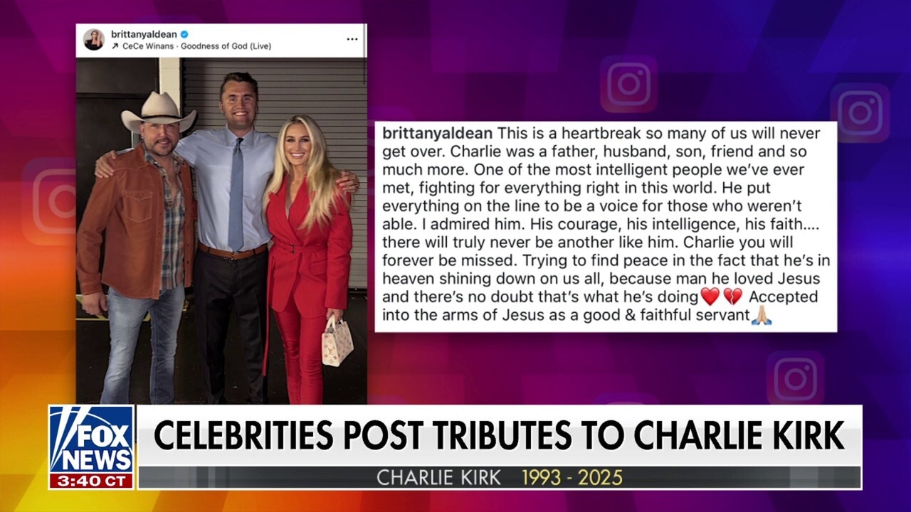 Celebrities post tributes to Charlie Kirk following his death