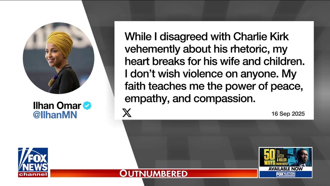Ilhan Omar calls out 'right-wing' critics over backlash from Charlie Kirk comments