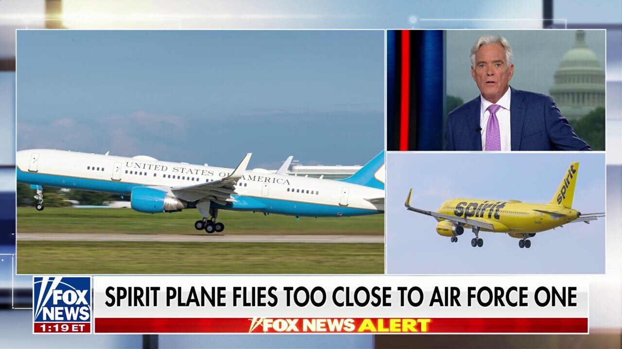 Spirit Airlines jet flies too close to Air Force One: 'Pay attention!'