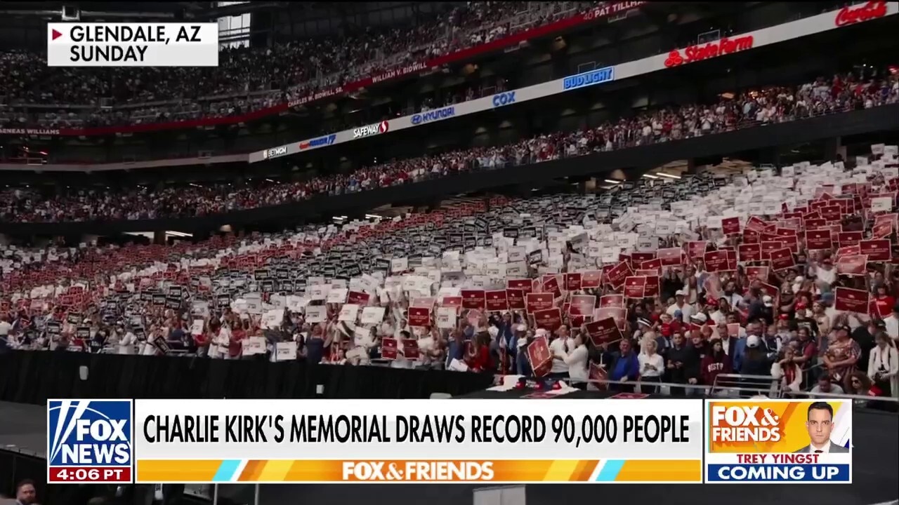 Charlie Kirk memorial draws record 90,000 attendees