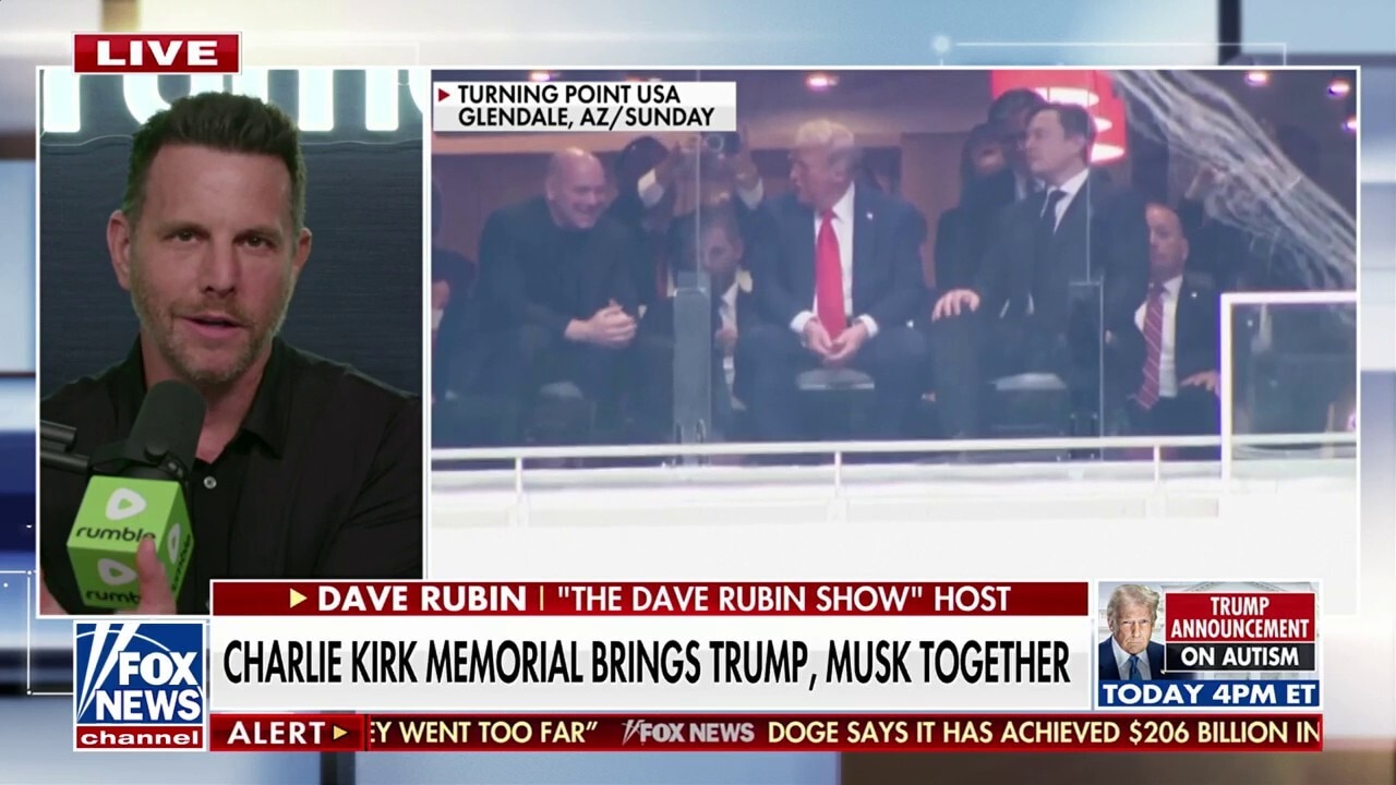 Trump, Elon Musk publicly reunite at Charlie Kirk's memorial service
