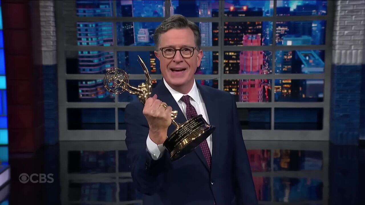 Stephen Colbert celebrates Jimmy Kimmel's return and being the only 'martyr' in late-night