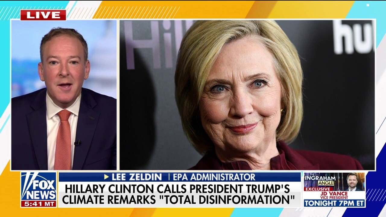 Watch Hillary Clinton dismisses Trump's climate change claims as 'total ...