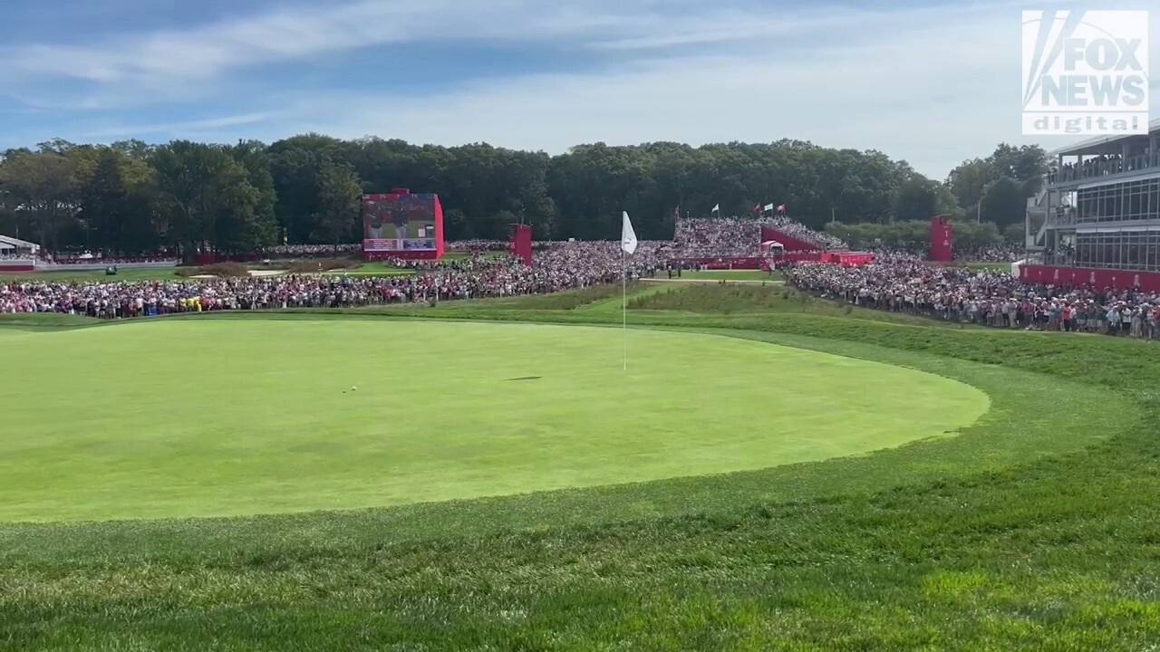 Team USA fans go wild after Scottie Scheffler’s tee shot