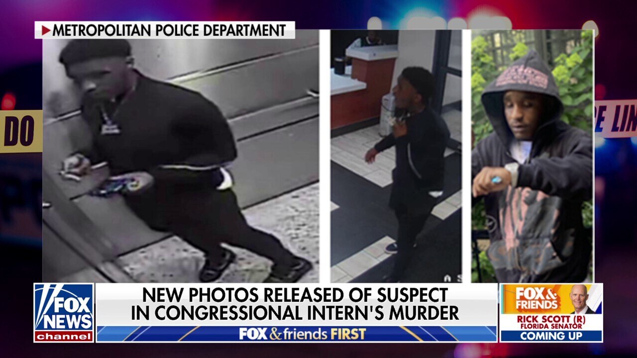 Watch New photos released of suspect in congressional intern's murder ...
