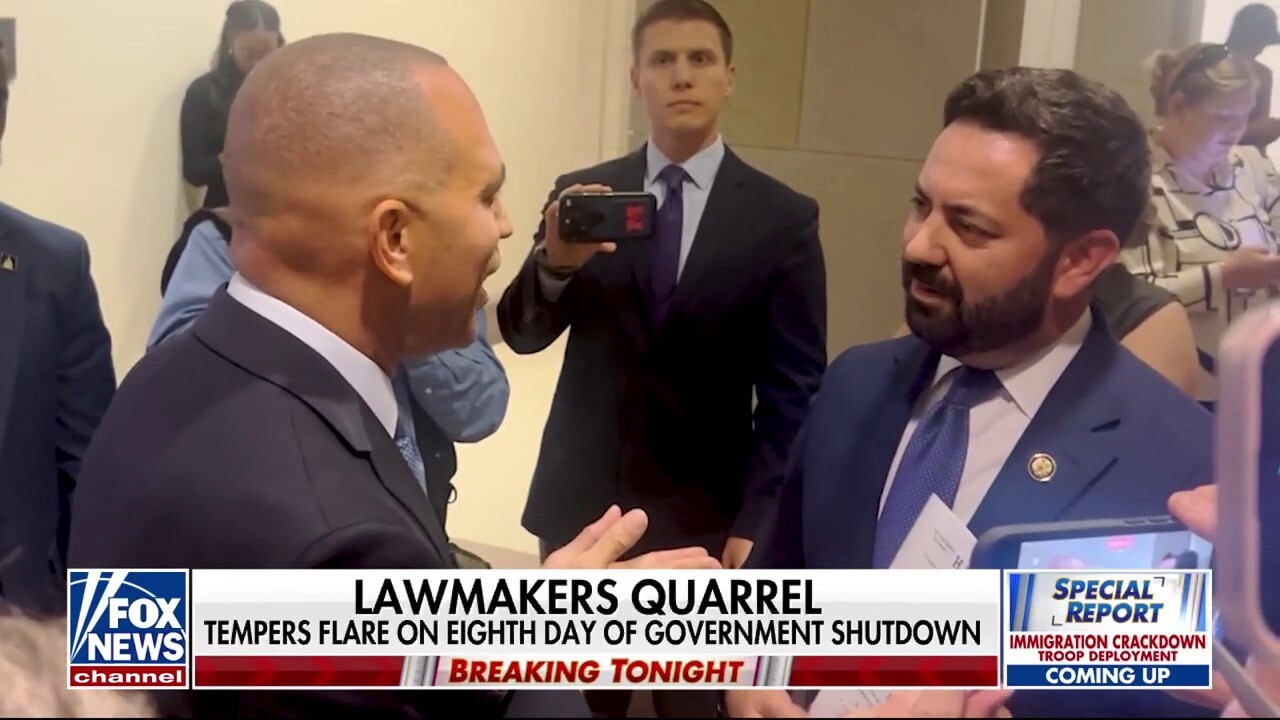 Tempers flare among lawmakers on eighth day of government shutdown