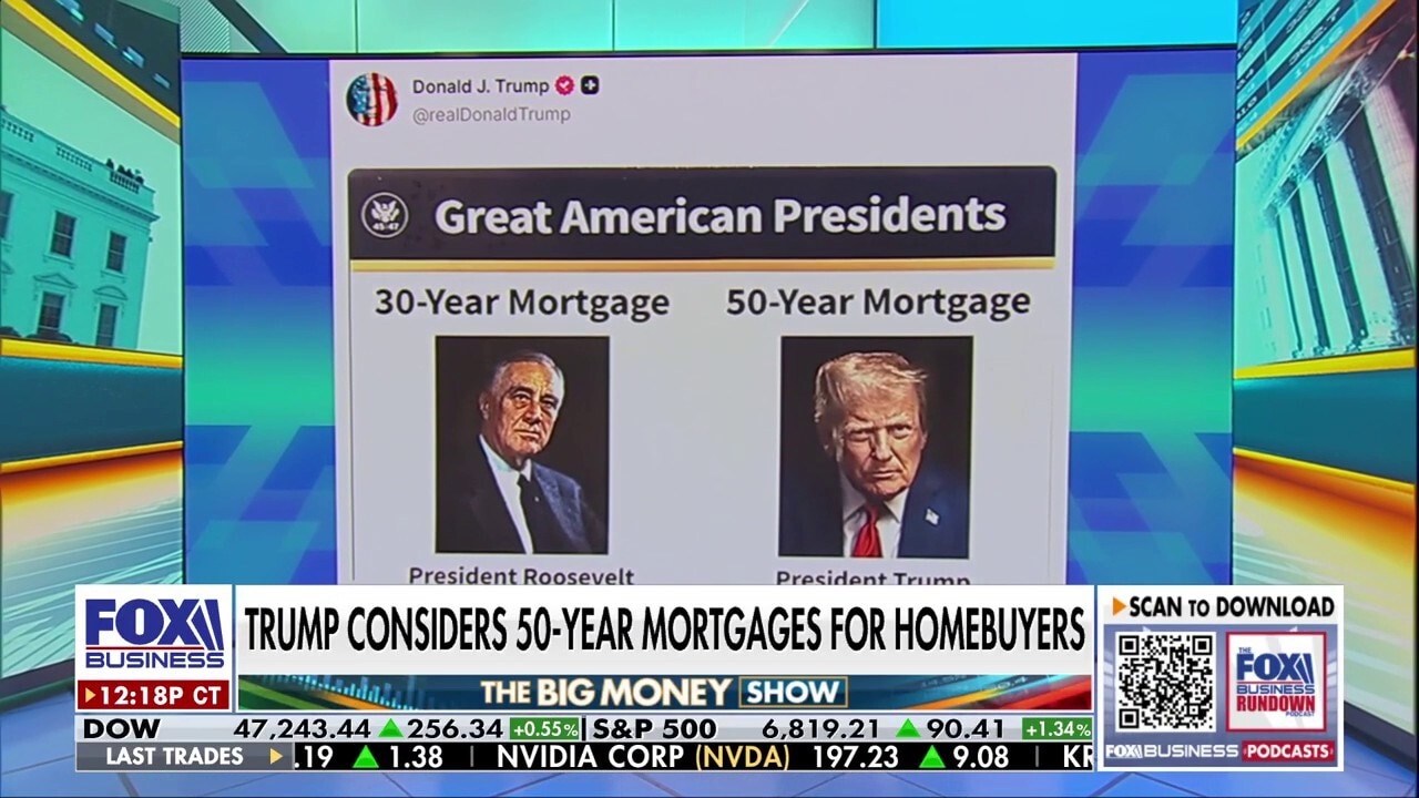 Trump floats 50-year mortgages for homebuyers in new social media post