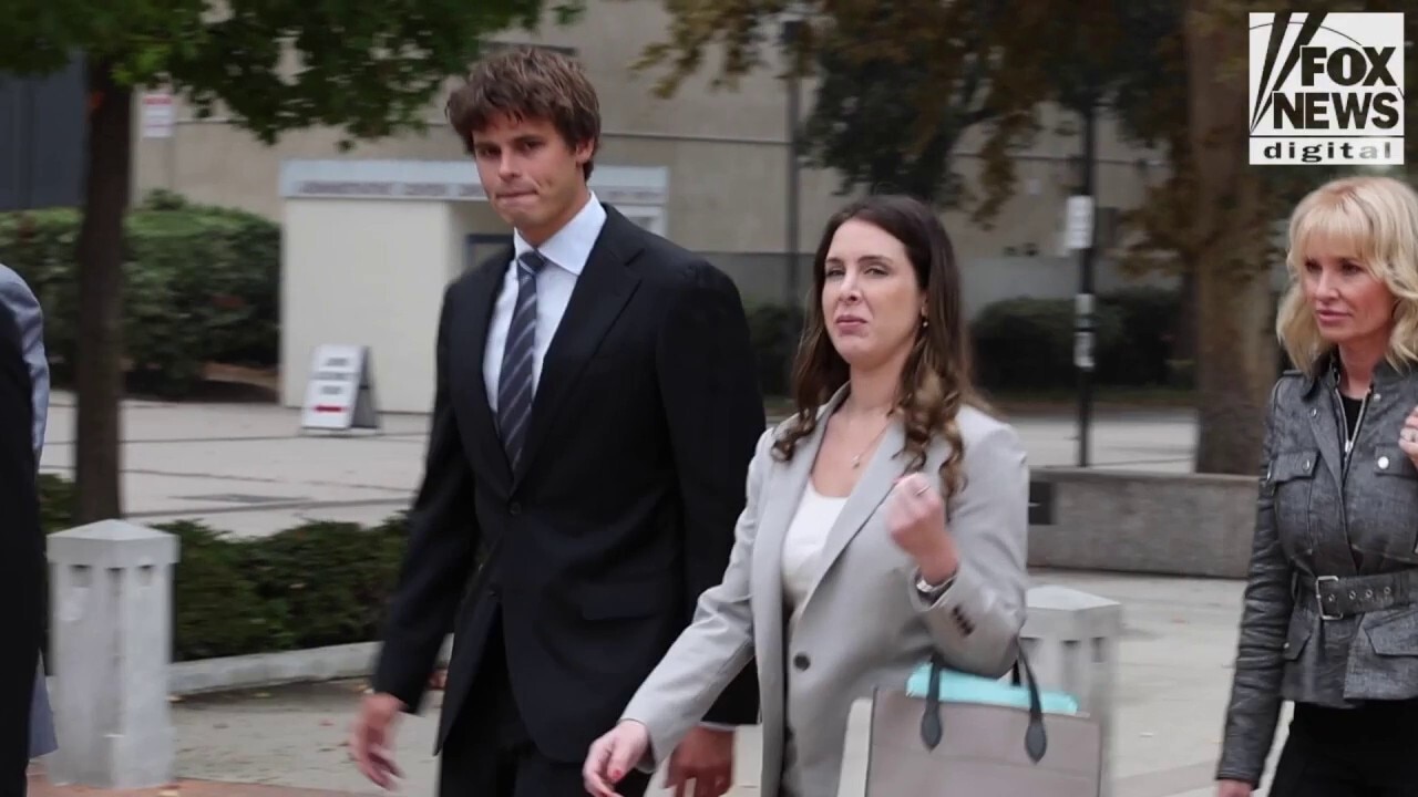 Fraser Bohm leaves court with his family