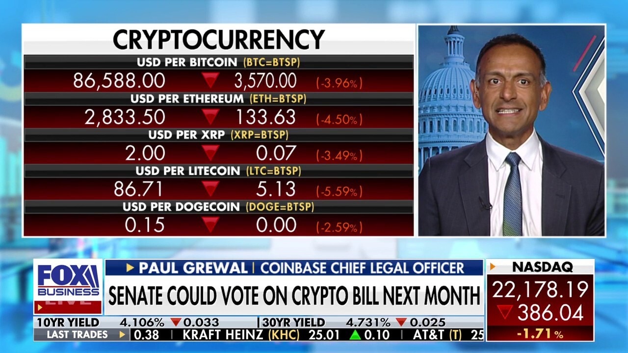 There’s a ‘remarkable consensus’ in the Senate for crypto market  legislation now, says Coinbase’s Paul Grewal