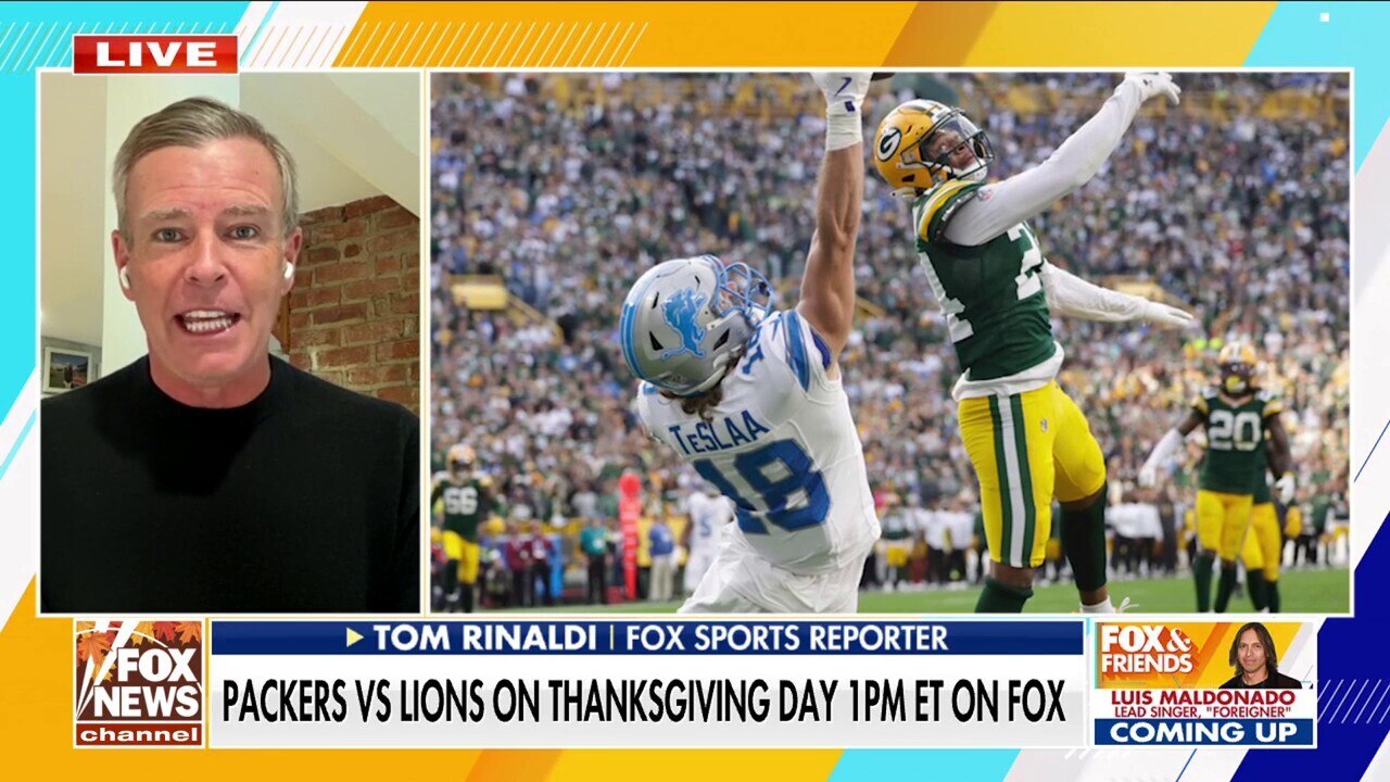 Packers vs Lions on Thanksgiving Day at 1 pm ET on FOX