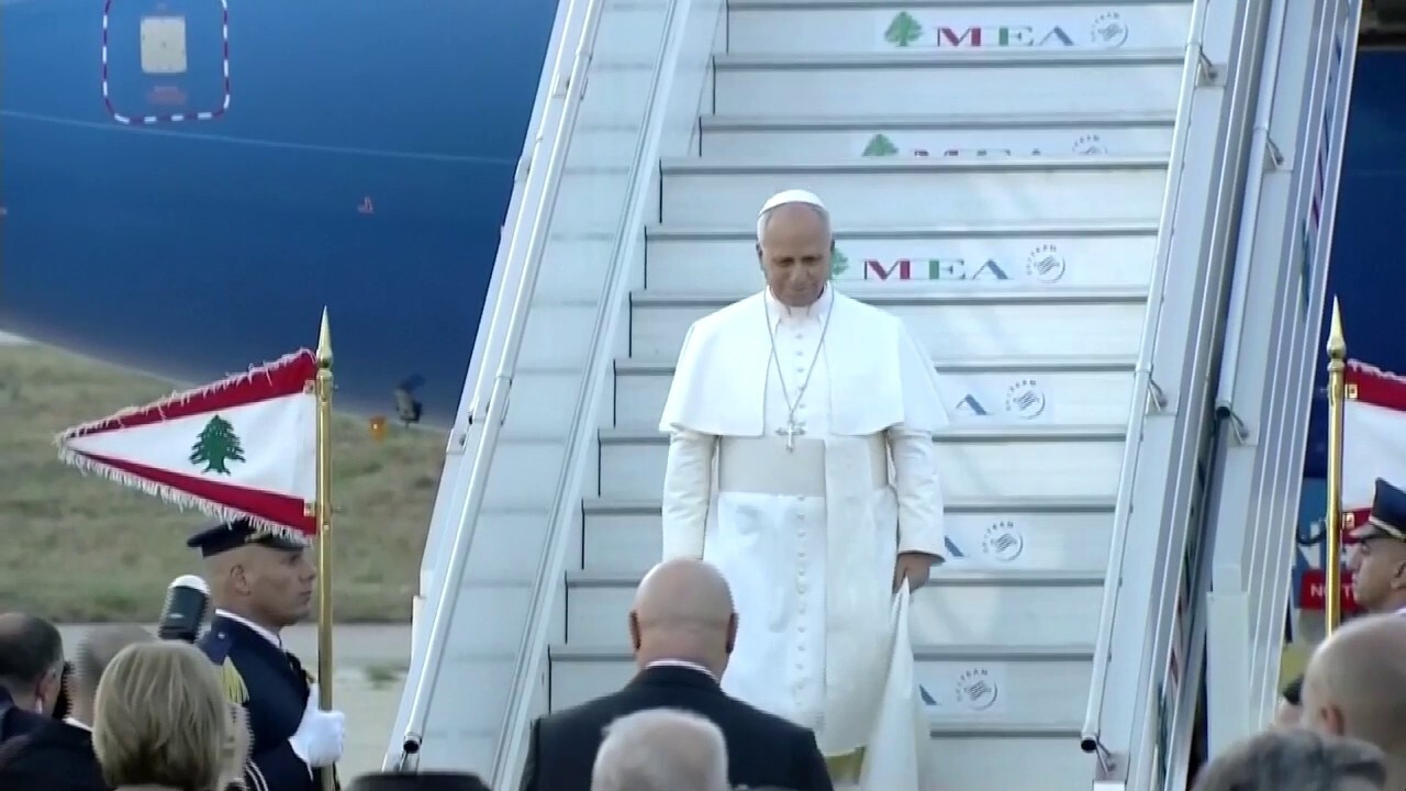 Pope Leo XIV arrives in Beirut, Lebanon