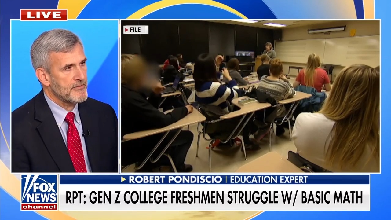 Gen Z college freshmen struggling with basic math