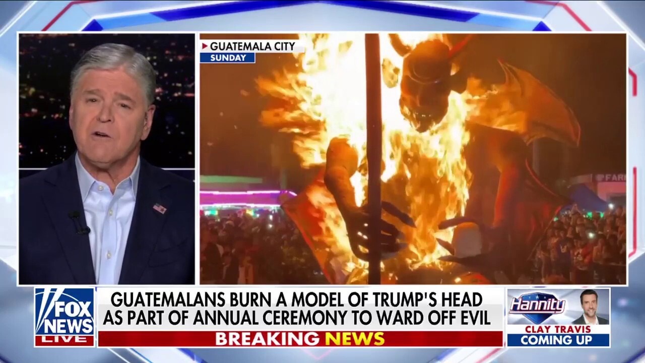 Guatemalans burn model of Trump's head in annual ceremony to ward off evil