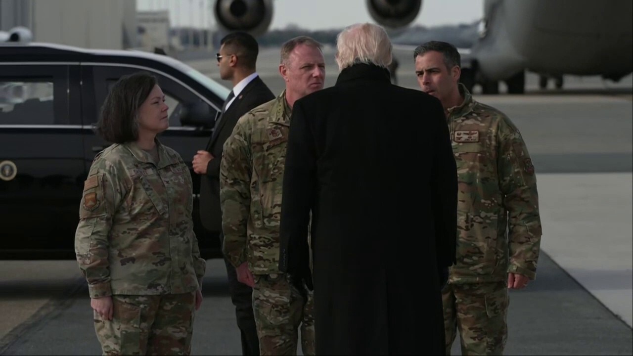 Trump arrives for dignified transfer for US troops killed in Syria
