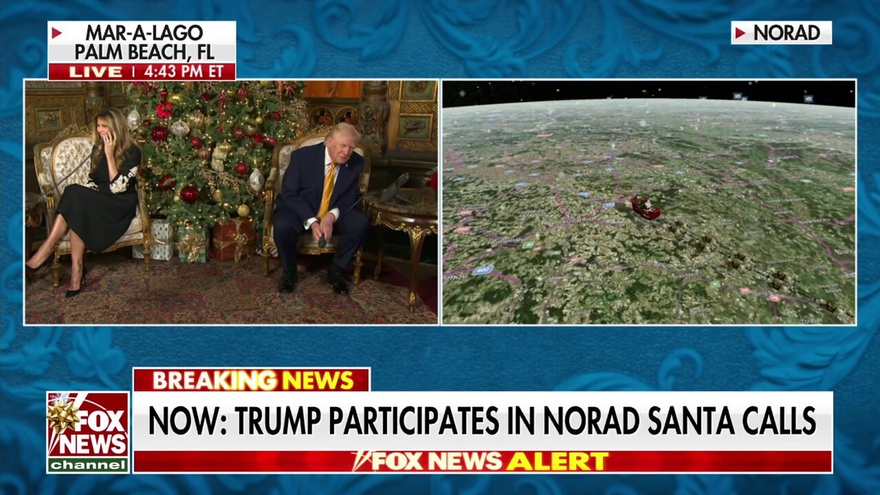 President Trump, First Lady take calls from children tracking Santa