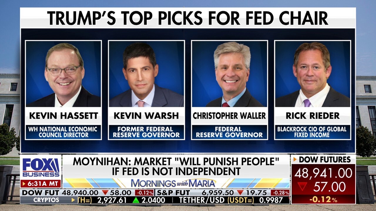 Trump shares list of four in the running to become the next Fed chair
