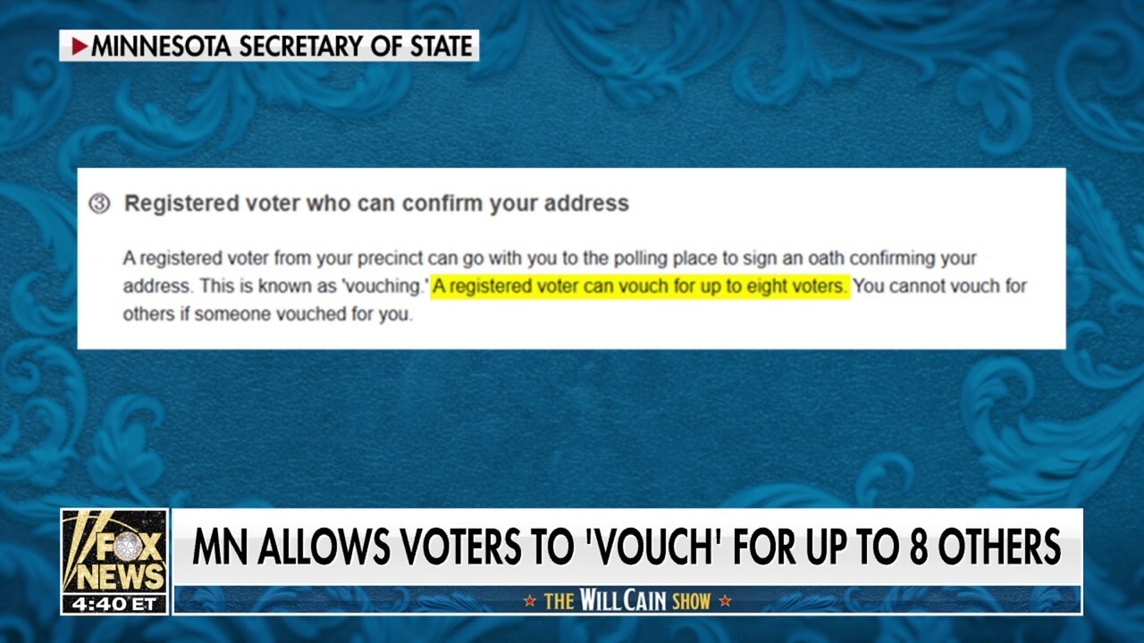 Minnesota under fire for allowing voters to 'vouch' for up to 8 others