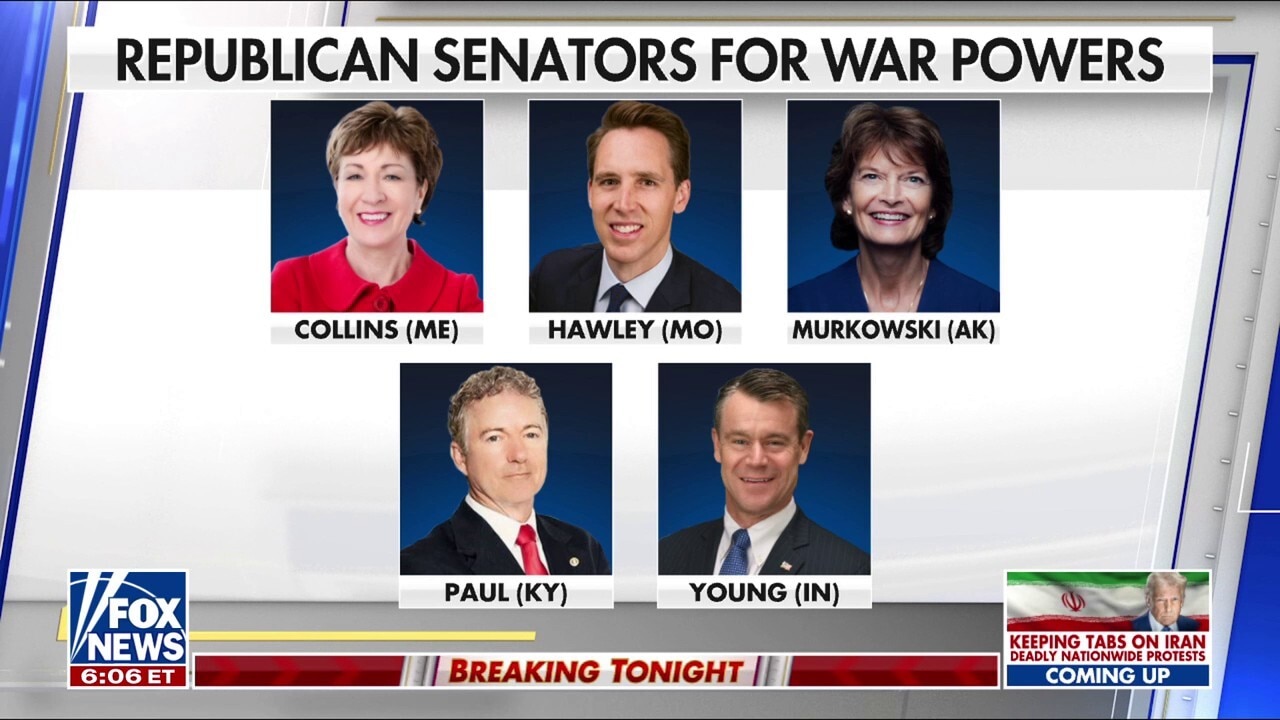 Five Republicans join Democrats on war powers vote