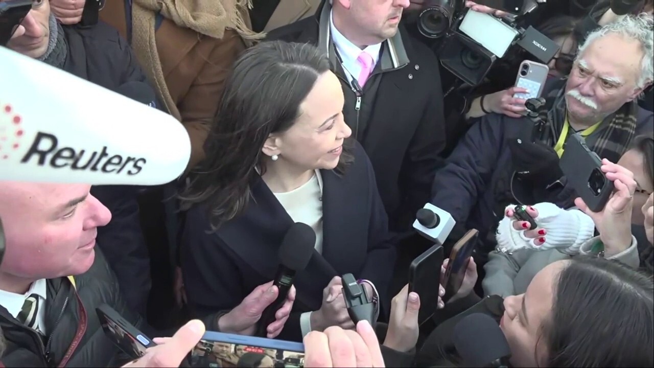 Venezuelan opposition leader presents President Trump Nobel Peace Prize medal