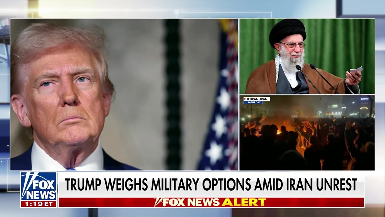Trump weighs military options amid Iran unrest as US moves assets to Middle East