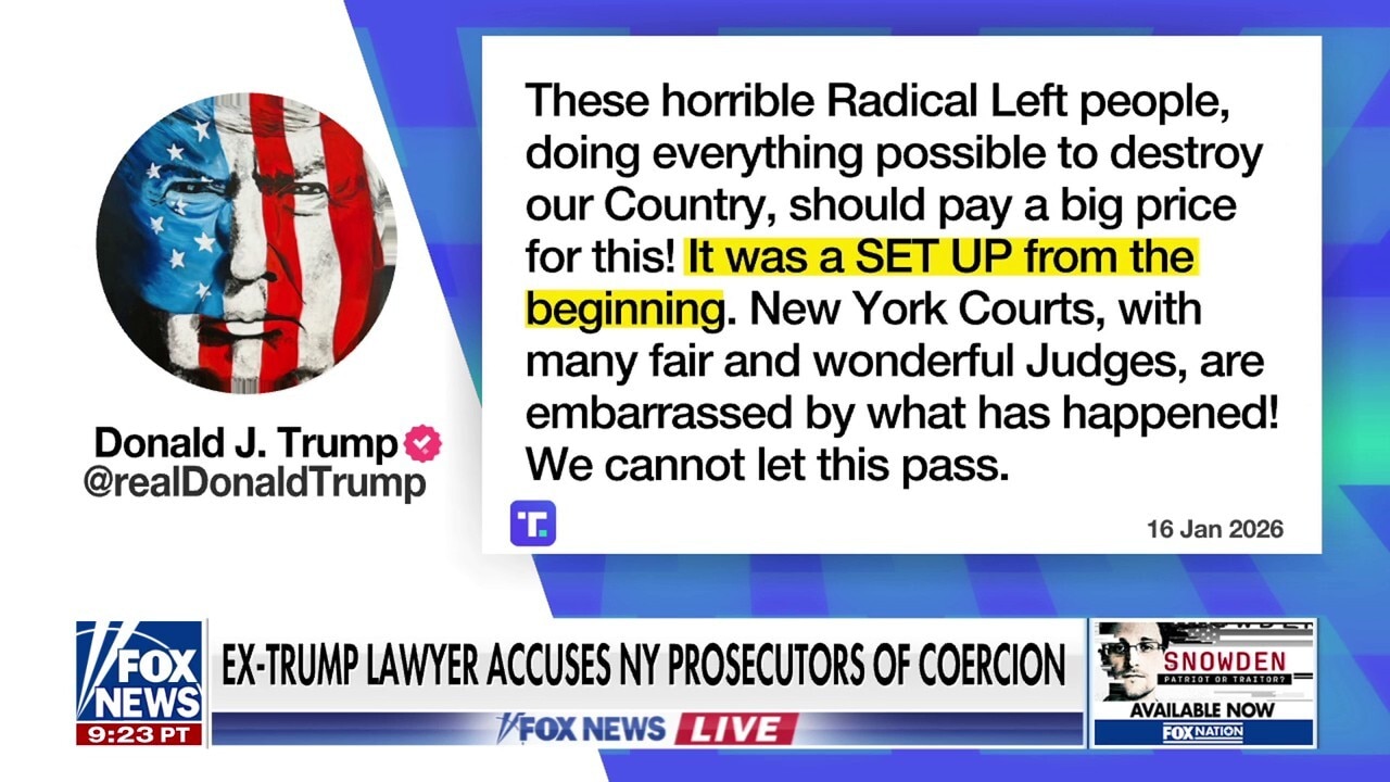 Former Trump lawyer accuses New York prosecutors of coercion
