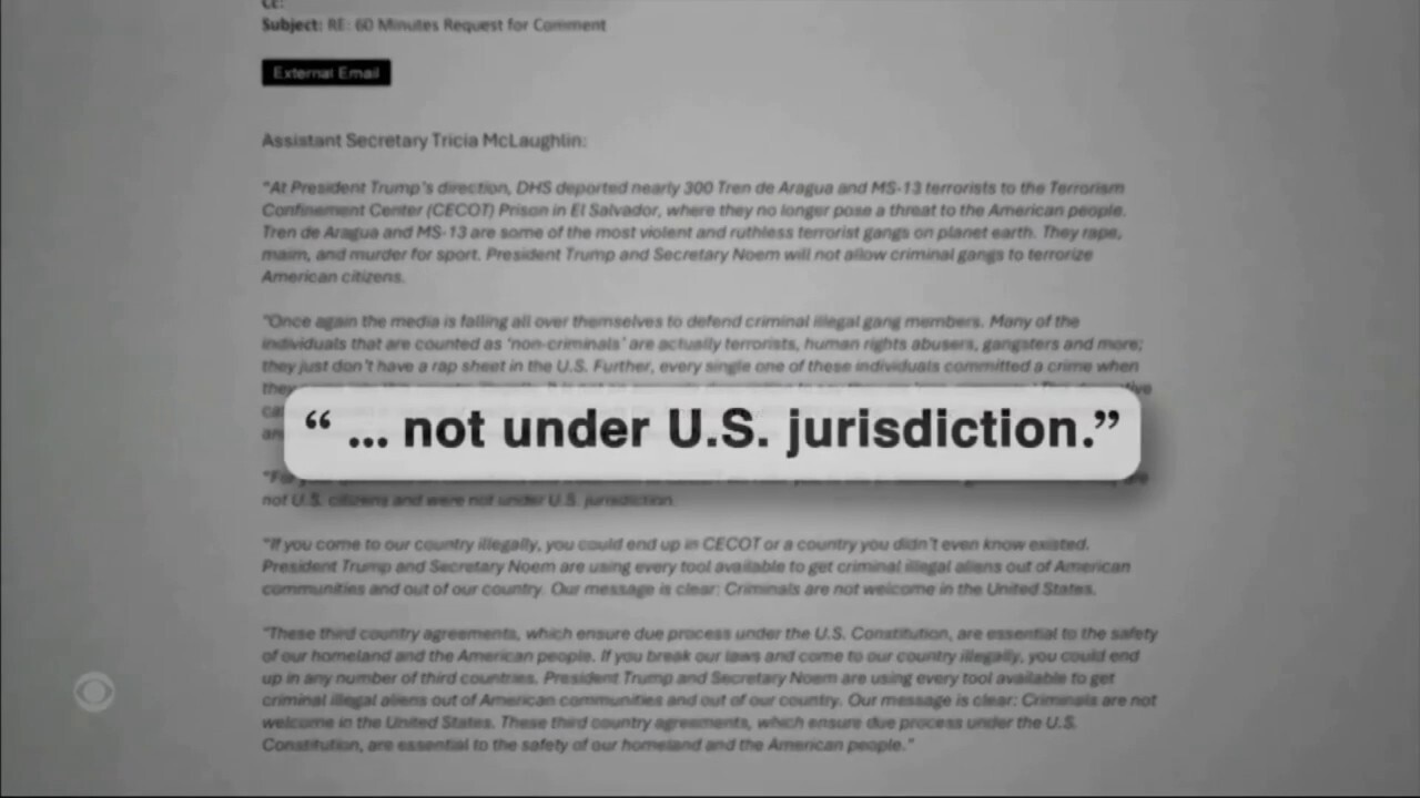 CBS' '60 Minutes' airs delayed 'Inside CECOT' segment with WH comments
