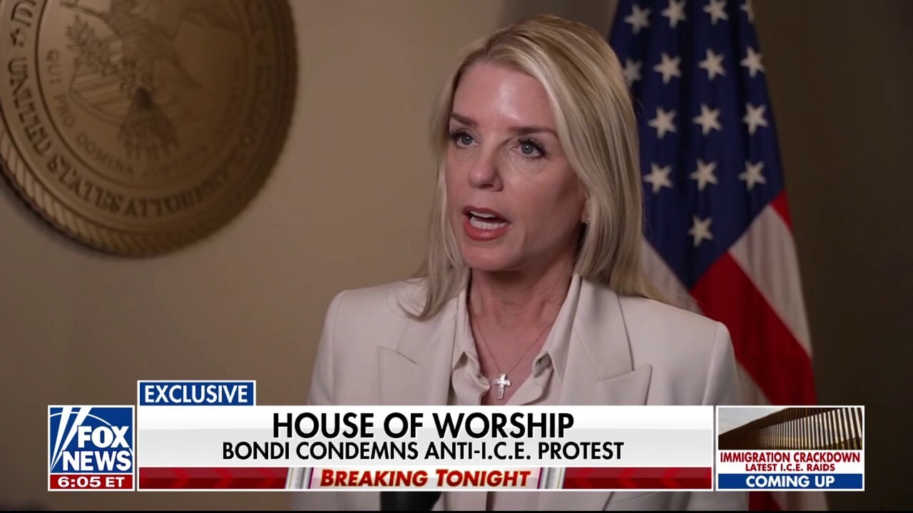 Bondi condemns anti-ICE protest in Minnesota church: ‘Should not happen’ in any place of worship