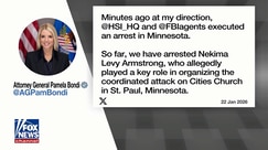 Bondi announces an arrest in Minnesota church protest probe