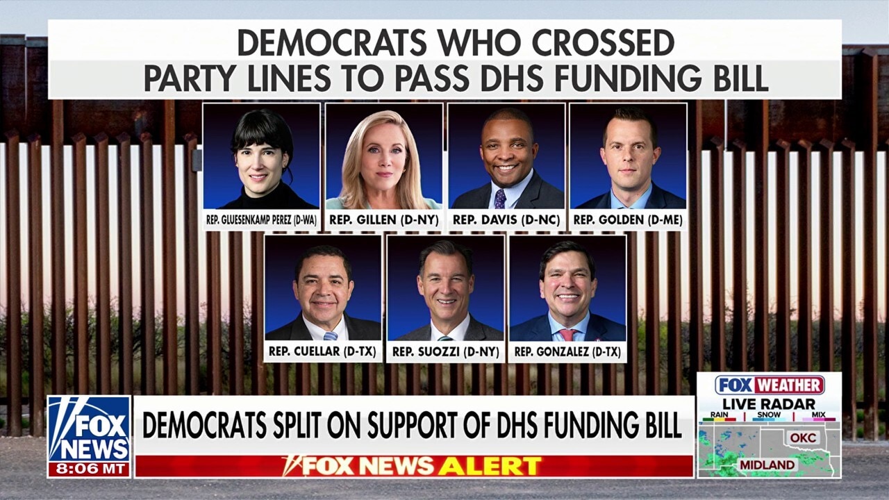 Seven house Dems break rank to pass funding bill