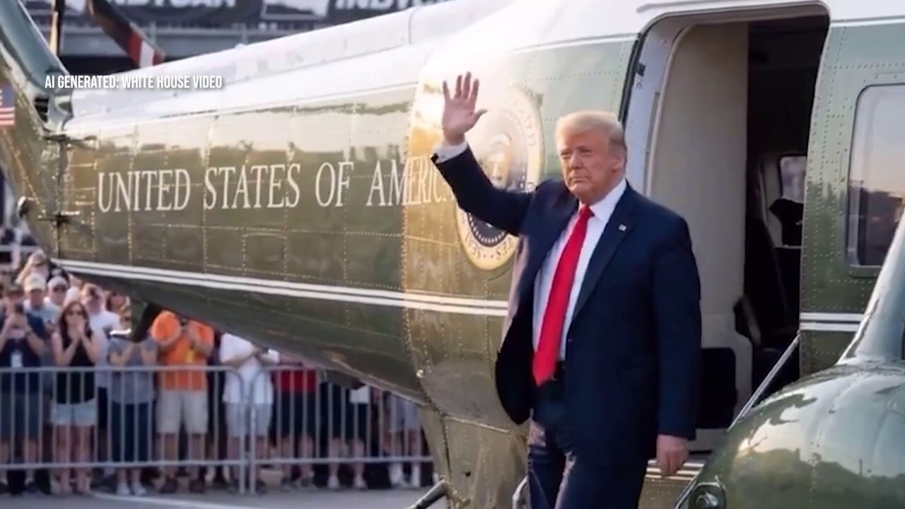 Trump shares Truth Social featuring AI-generated video post amid reported IndyCar America 250 event