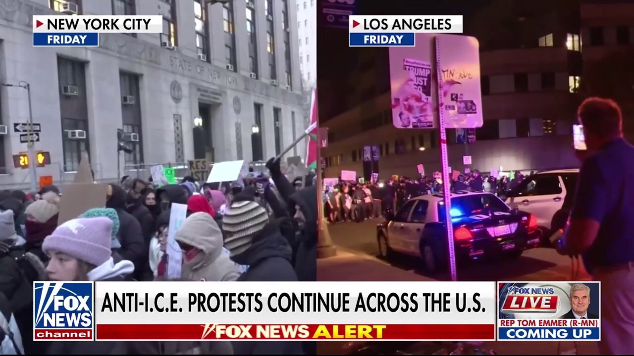 LAPD says it took multiple ‘violent agitators’ into custody during anti-ICE protests 