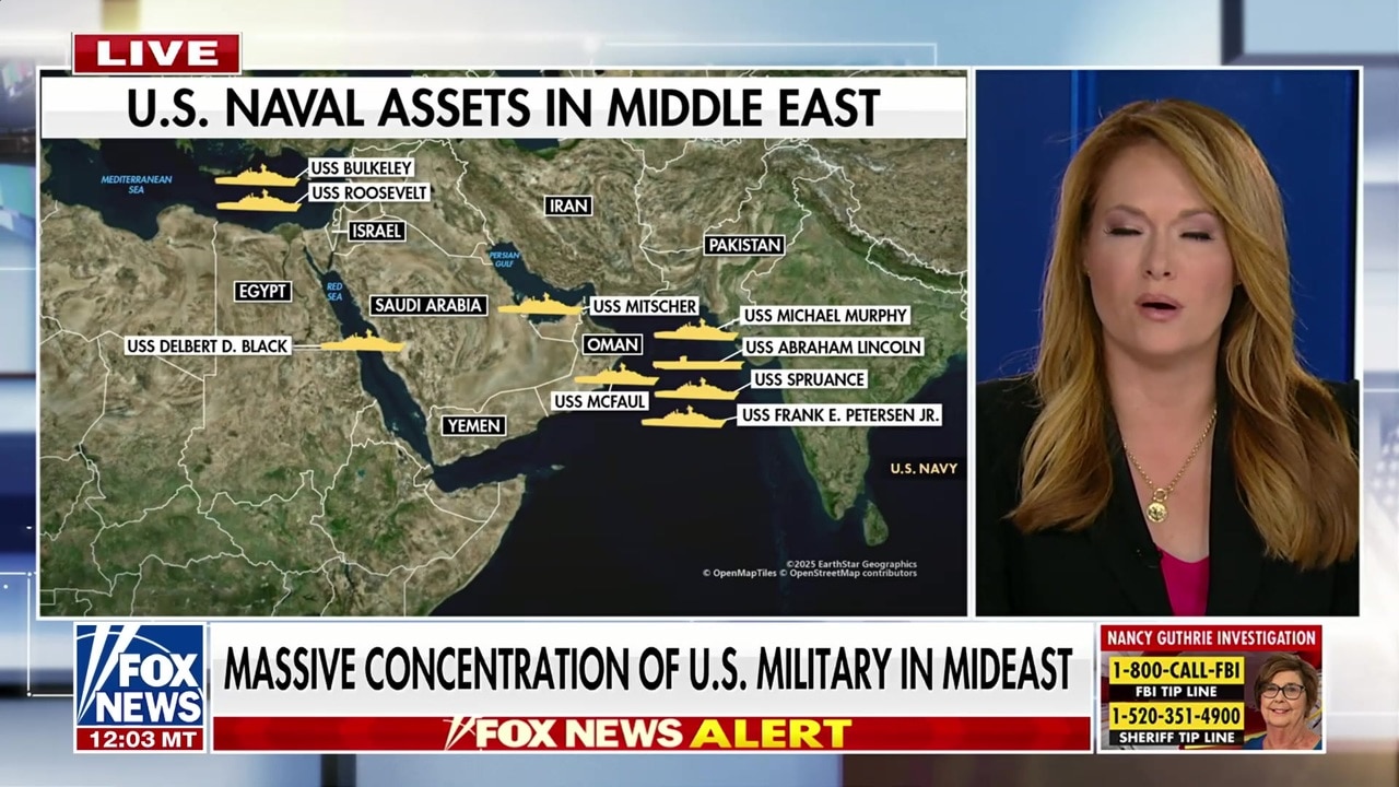 US military concentration in Middle East builds as Trump sends warning to Iran