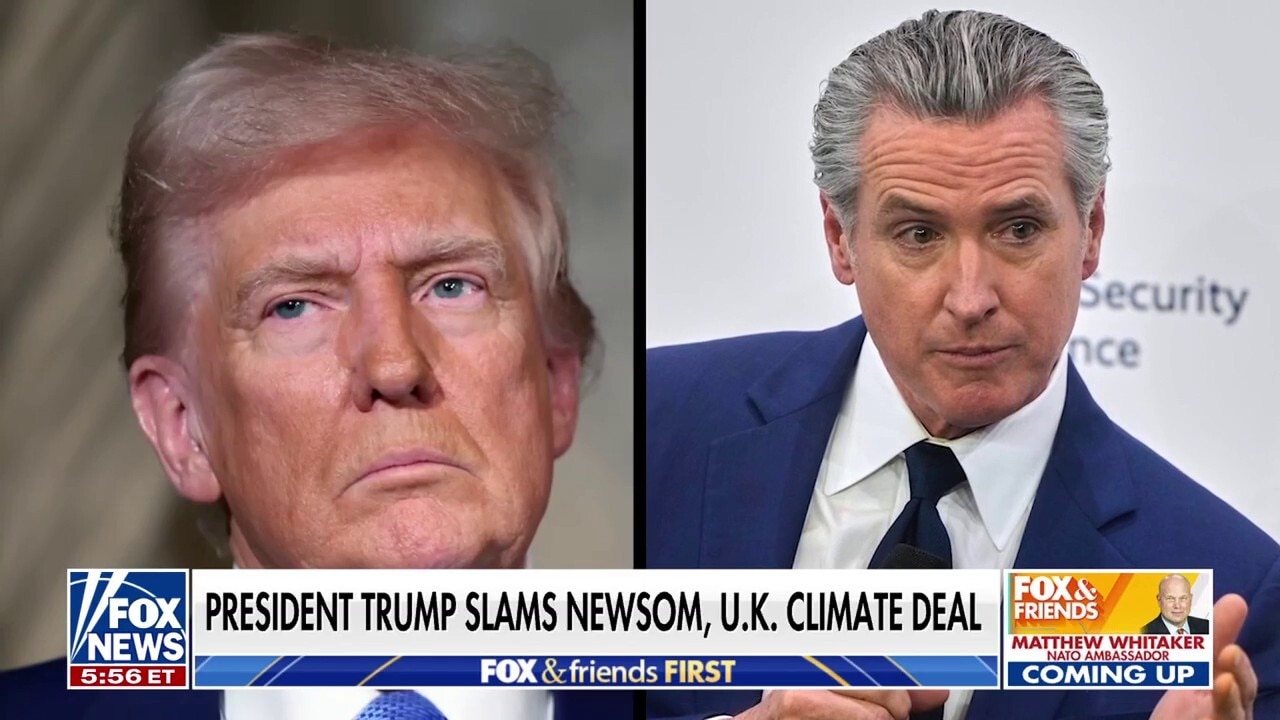 Trump slams Gavin Newsom, UK over 'inappropriate' climate deal