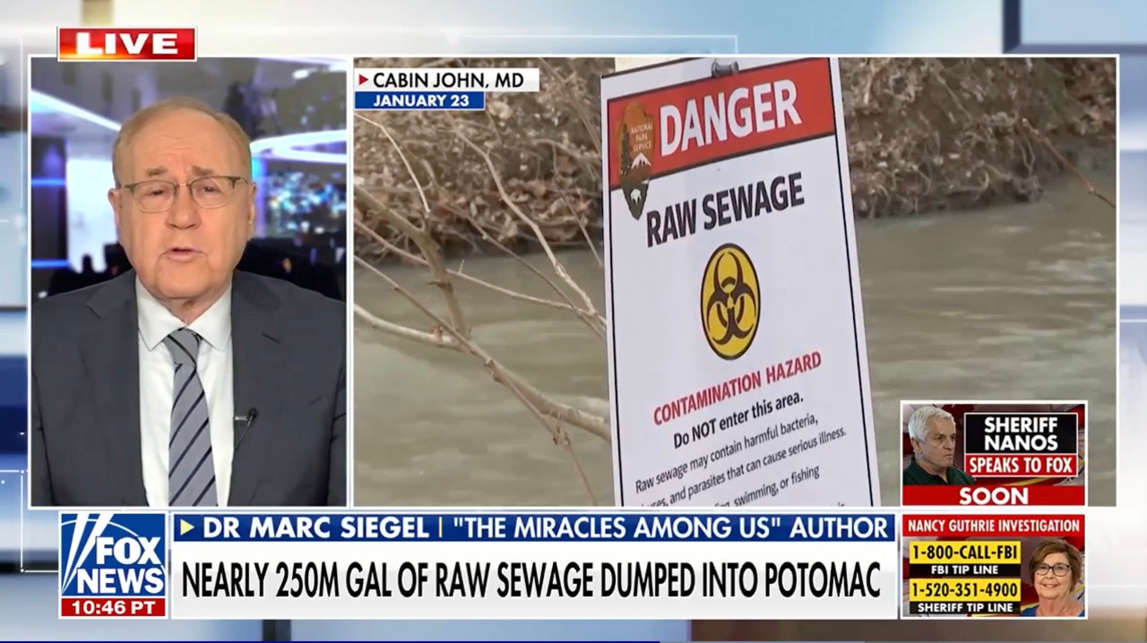 Health concerns after massive raw sewage spill into Potomac River