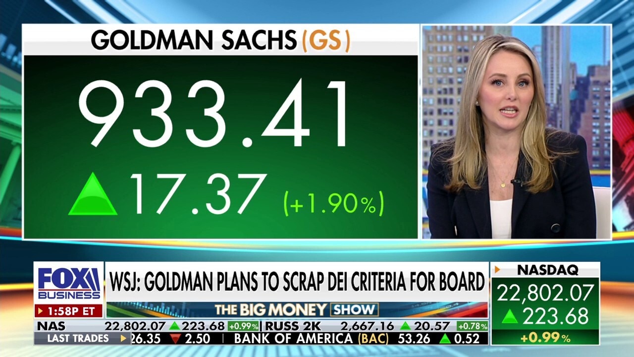 Wall Street giant Goldman Sachs scraps DEI criteria for board seats