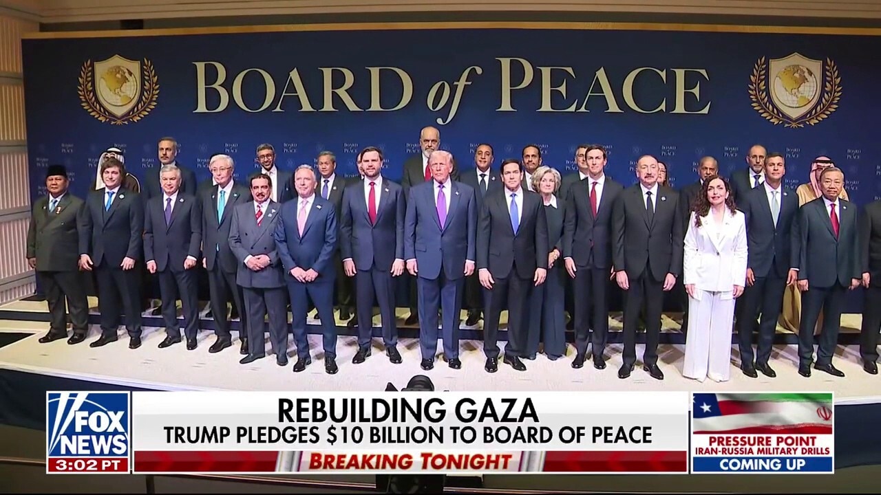 President Trump pledges $10B to Board of Peace