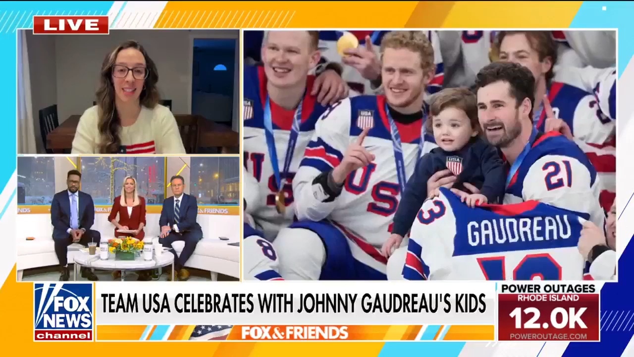 Team USA men’s hockey pays tribute to Gaudreau brothers after Olympic gold victory
