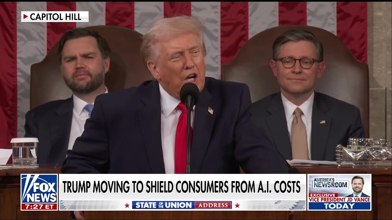 Donald Trump's SOTU: Big Tech to cover AI power costs for consumers